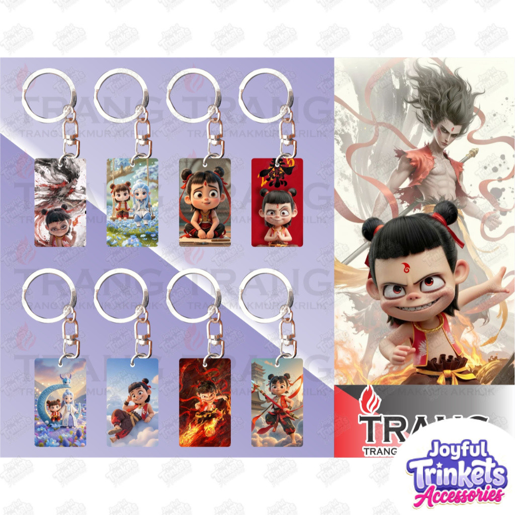 Gantungan Kunci Akrilik Nezha / Keychain Acrylic Nezha