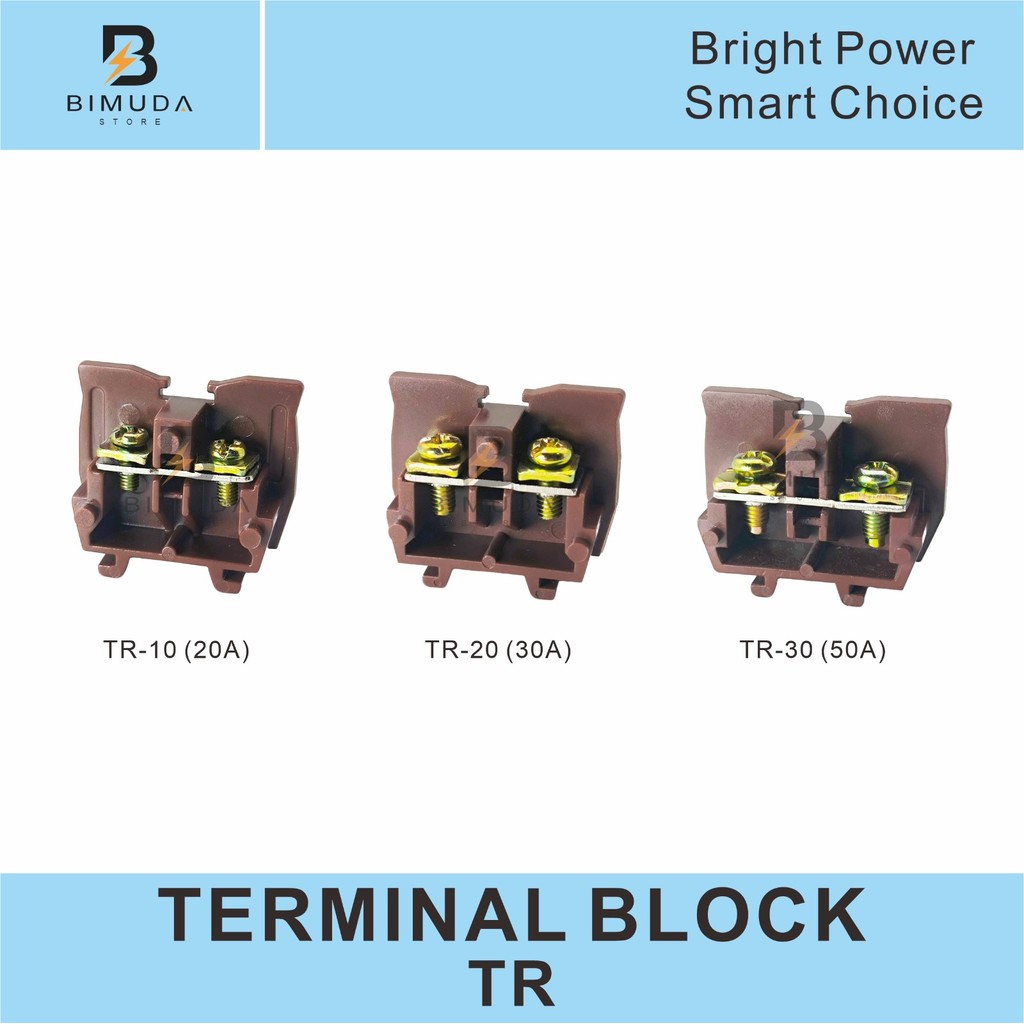 TR TERMINAL BLOCK BLOK DIN RAIL TIPE TR MODEL KASUGA AMPERE 10A, 20A, 30A
