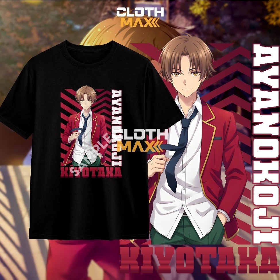 Kaos Baju Kiyotaka Ayanokōji Tshirt Classroom of the Elite IV Dewasa Anak Murah Nyaman Suzune Horiki