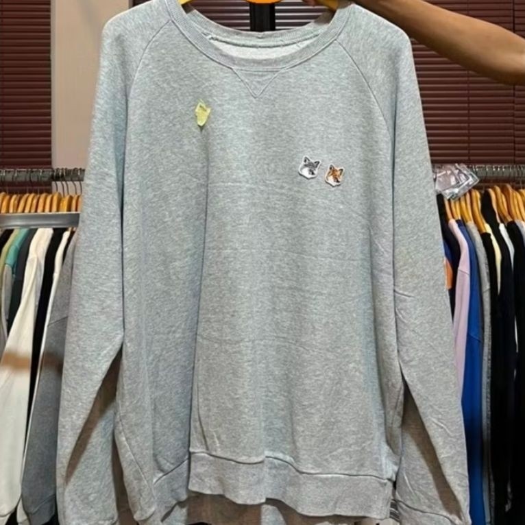 crewneck cn maison kitsune mks double fox