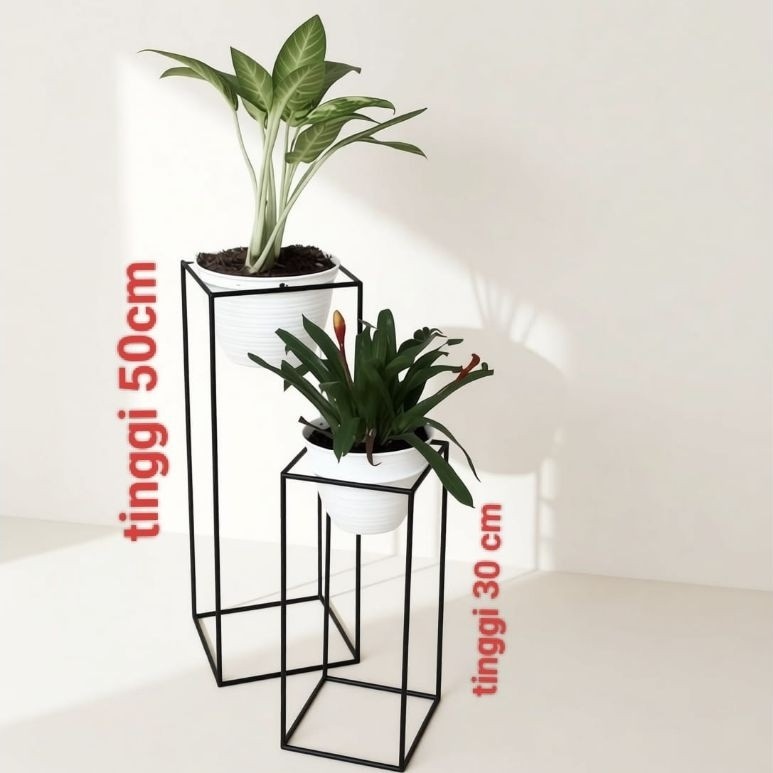 standing pot ram kotak/tatakan pot yang elegan