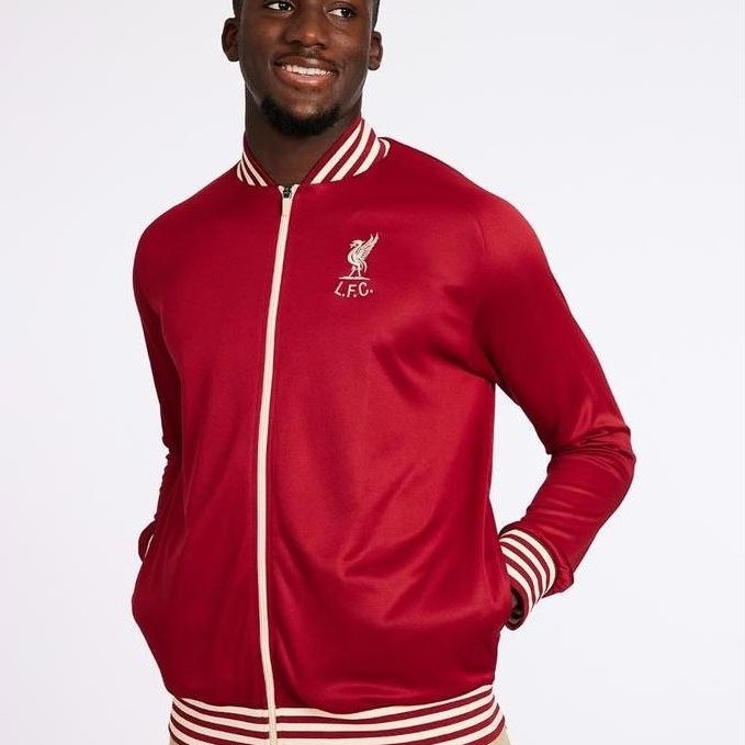 Liverpool FC Mens Shankly Track Jacket - Official LFC Jaket Original Pria