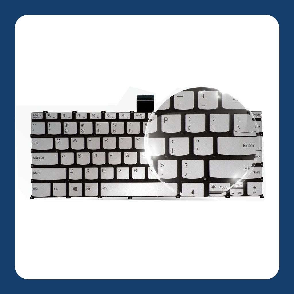 Original Keyboard Laptop Lenovo Yoga 6 14iap8 Silver Backlite