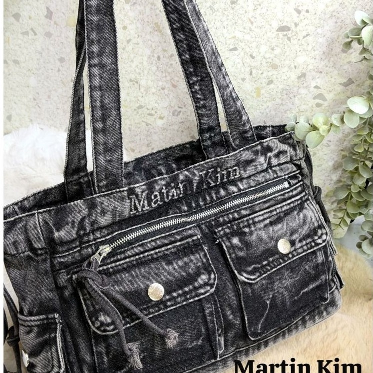 [PREMIUM KOREAN STYLE] Matin Kim Denim Tote Bag – Vintage Washed Series
