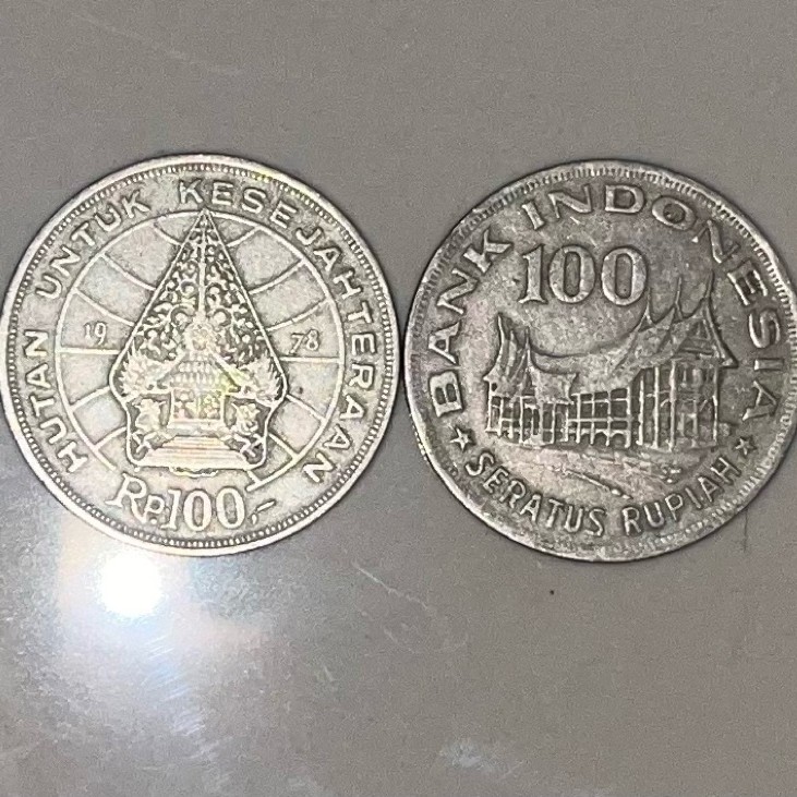 koin kuno 100 rupiah wayang tahun 1978