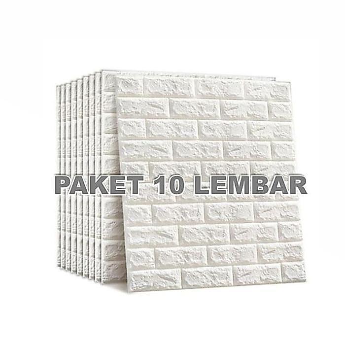 UnikBandung PAKET 10 LEMBAR Wallpaper Brickfoam Bata 3D Foam 70 x 38cm Timbul Brickfoam wallpaper st