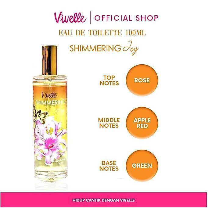 Cod,Bisa- Vivelle Eau De Toilette Glass 100 Ml Parfum Elegan & Ngi Alami Bunga Cherry Mar Halal Bpom