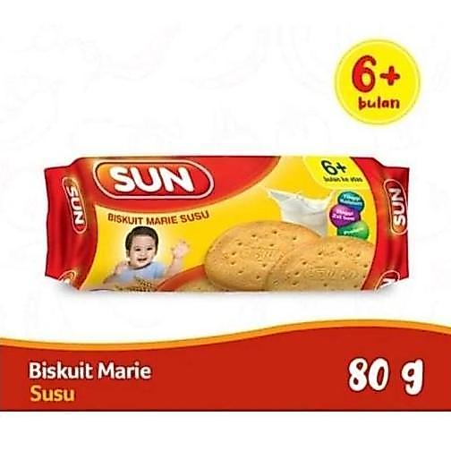 SUN Biskuit Marie Susu 80 gram - Biskuit MPASI Cemilan Anak