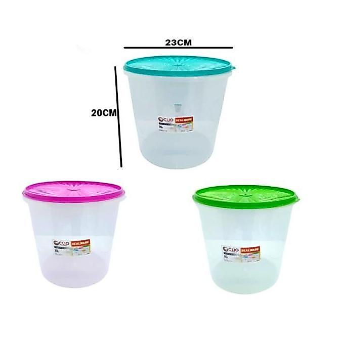 Toples Makanan, Toples Plastik Bulat, Sealware Food Container Clio 5L