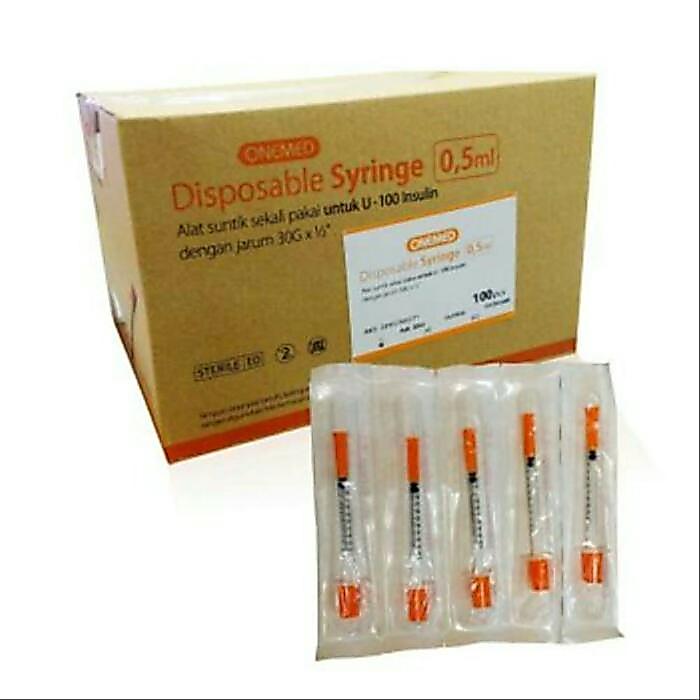 Onemed Syringe Insulin U100 0.5cc 30G