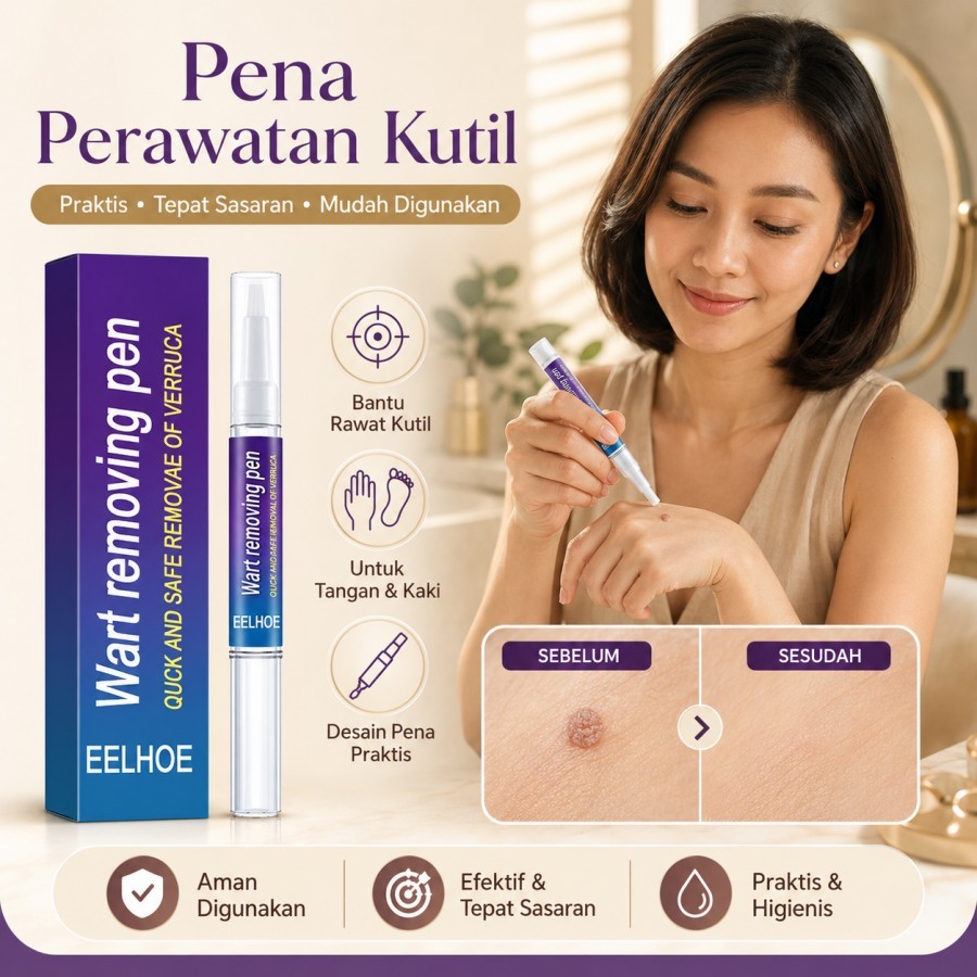 EELHOE Obat kutil penghilang kutil penghilang kutil, Penghilang Verruca Mata Ikan Daging Tumbuh, Pen
