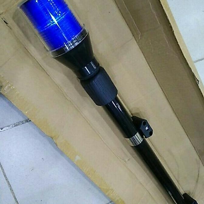 Lampu polisi patwal dinas motor led strobo nyala biru