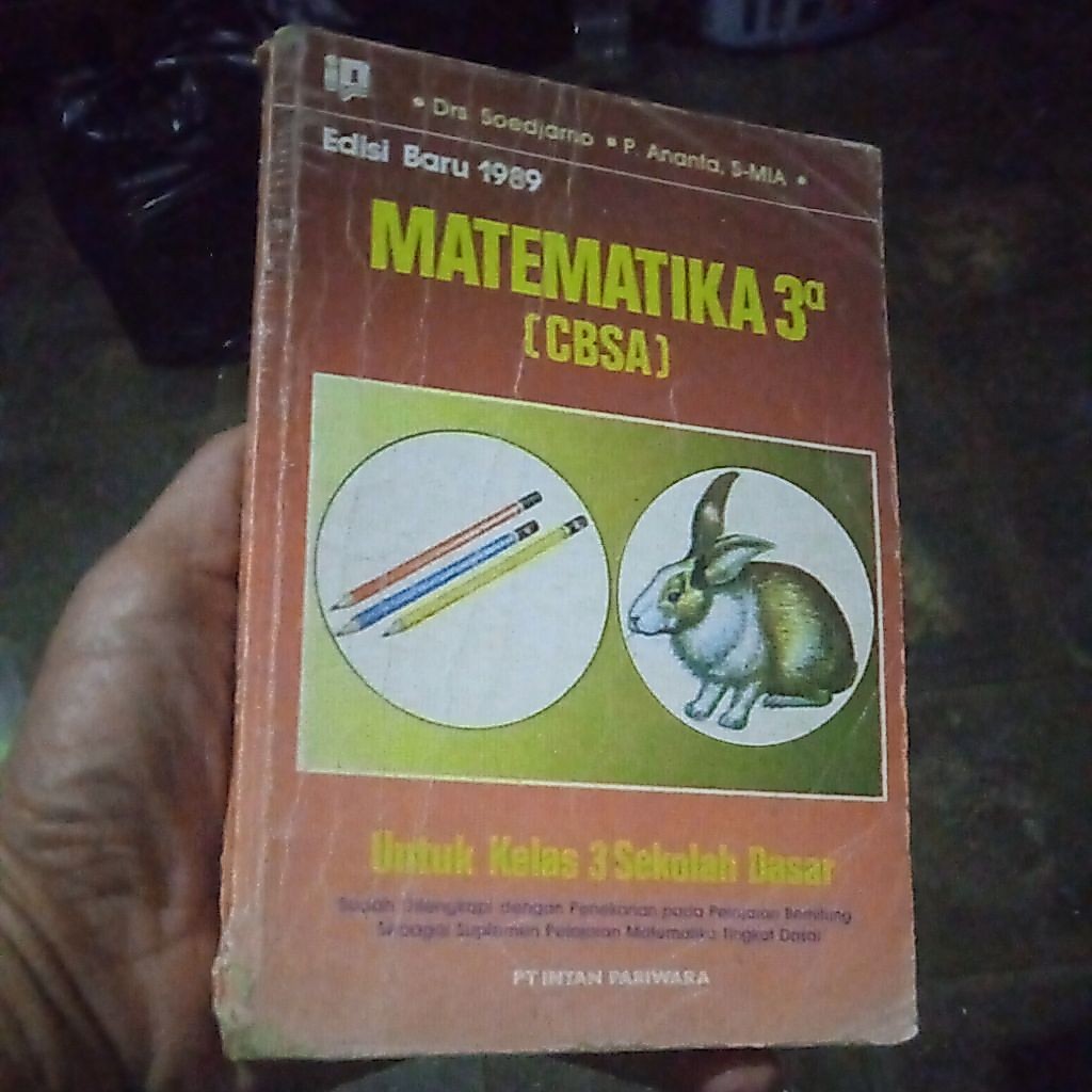 buku Matematika 3a cbsa untuk kelas 3 SD, buku original jadul