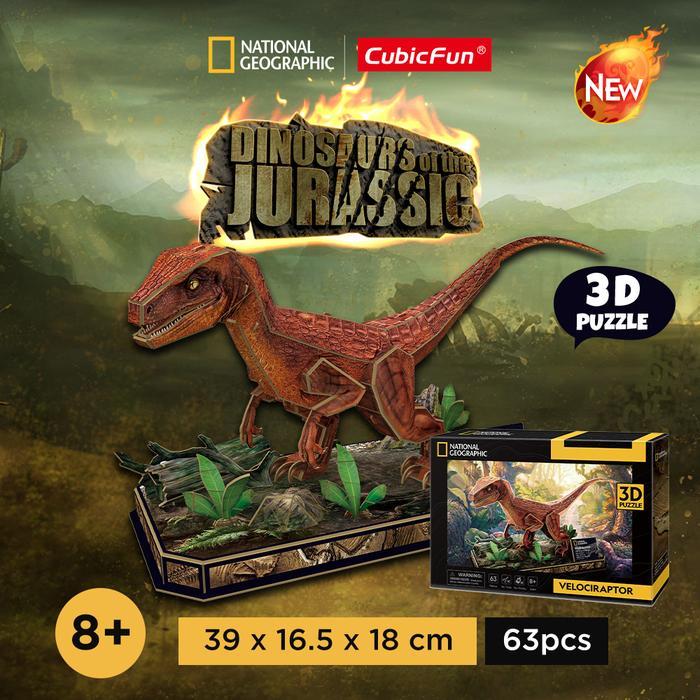 CUBICFUN National Geographic Velociraptors - 3D Puzzle - Dino 3D