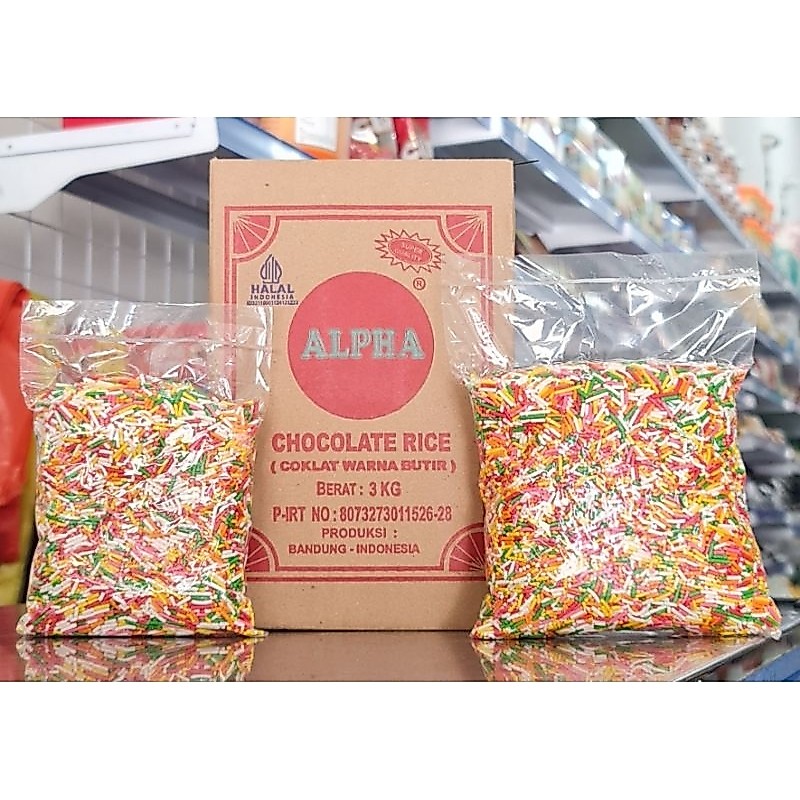Meses Warna Warni 240gr/Meses Pelangi/Coklat Butir Warna Warni