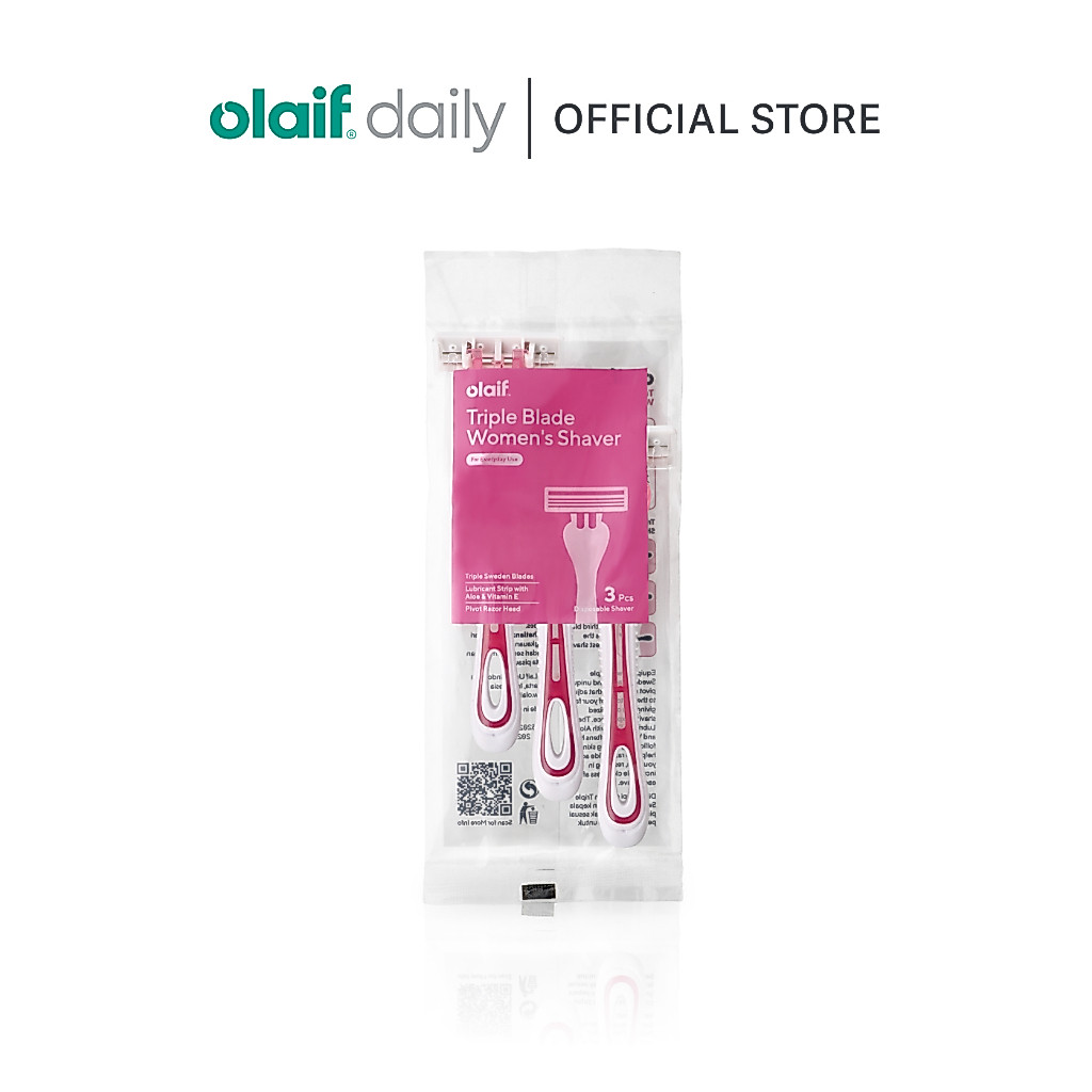 Olaif Daily Triple Blade Women's Shaver - Alat Cukur Wanita - 3pcs