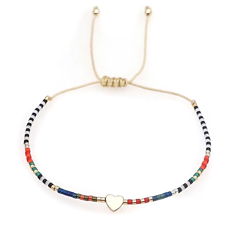 Gelang miyuki beads heart love