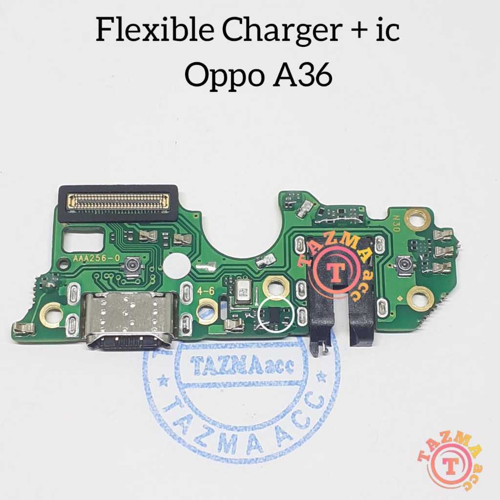 Plus ic + Oppo A36 Ori Flexible Charger + ic Flexibel Konektor Cas Charger OPPO A36