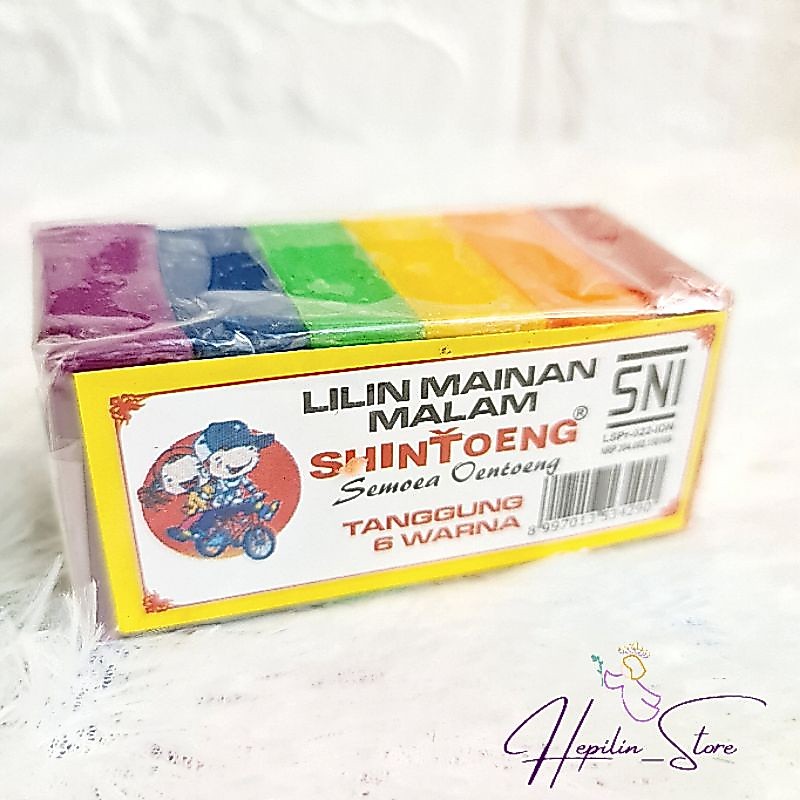 Mainan Anak Lilin Malam Shintoeng Uk. Tanggung 6 Warna atau Kecil / Mainan Malam 6 warna / Platisin 