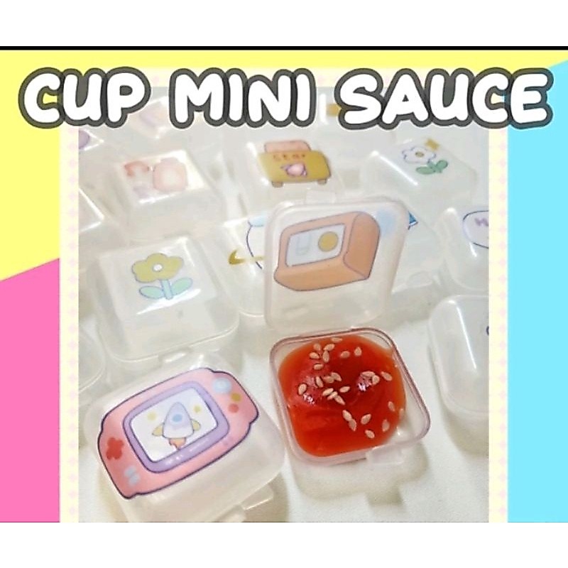 cup mini sauce unyu unyu bento //pelengkap bento/sauce mini unyu