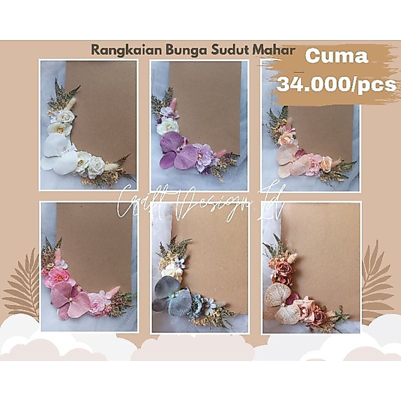 Rangkaian Bunga Mahar/Mahar Pernikahan/Bunga Hias/Bunga Sudut