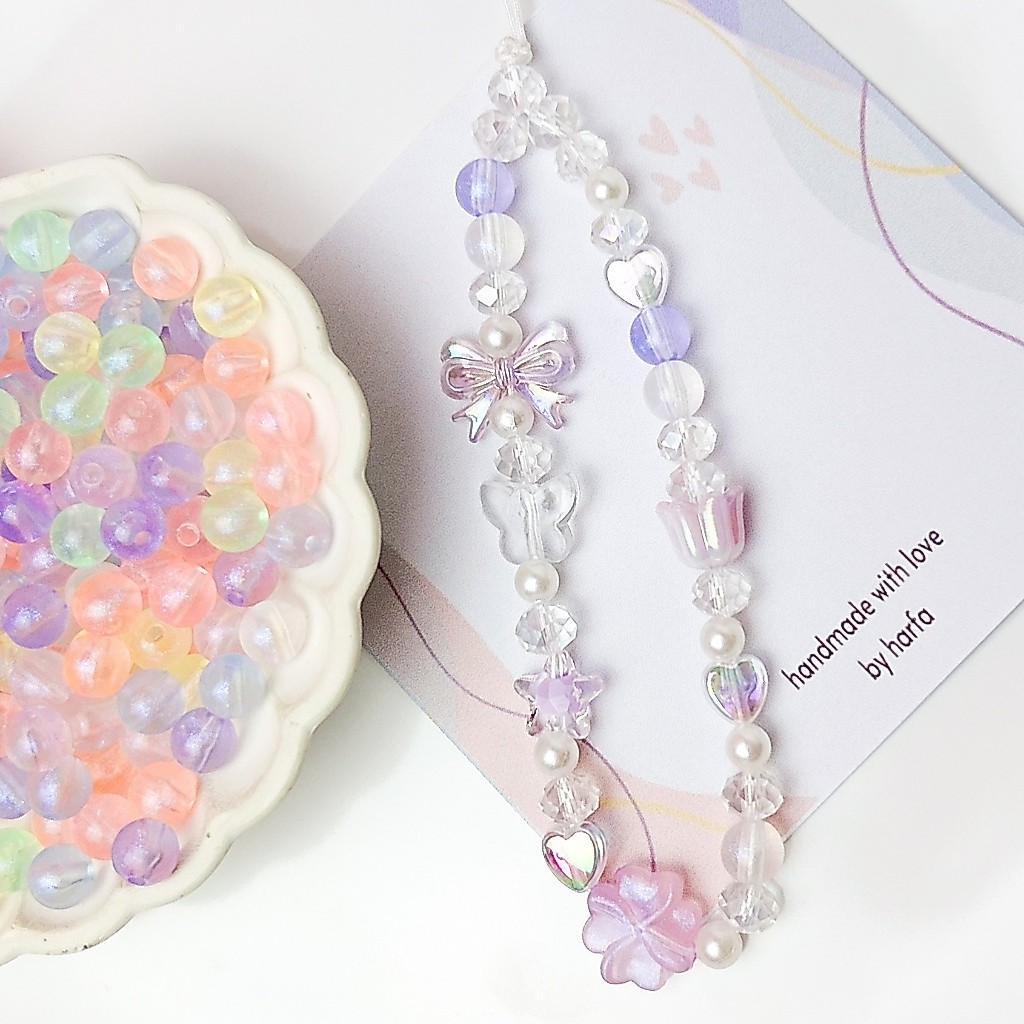 Phone Straps Beads Tali Hp Manik Manik Gemoy Tidak Mudah Putus Lanyard Hp Gelang Hp Phone Strap Mote