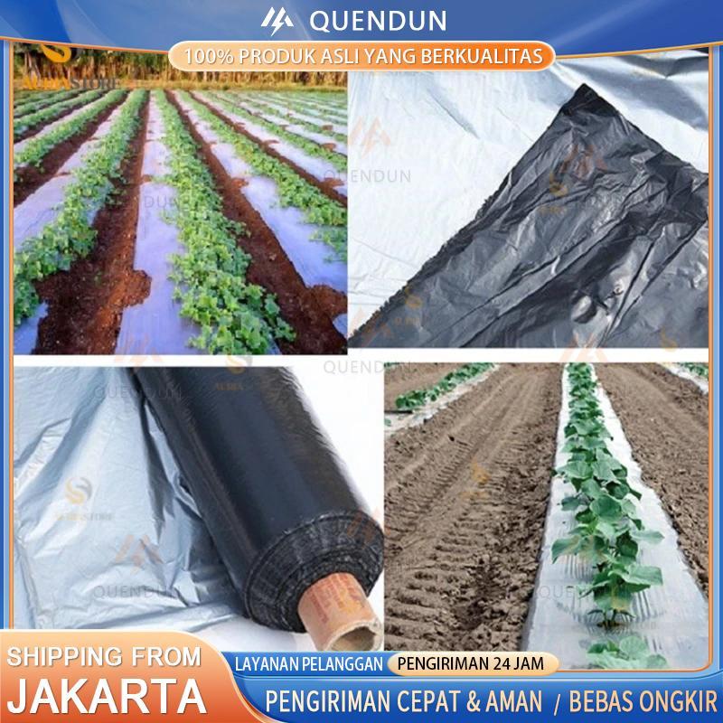 Per Roll Mulsa Hitam Perak Lebar 60cm-120cm/Mulsa Hitam Perak 1 Roll Panjang 250meter/Mulsa Hitam Pe