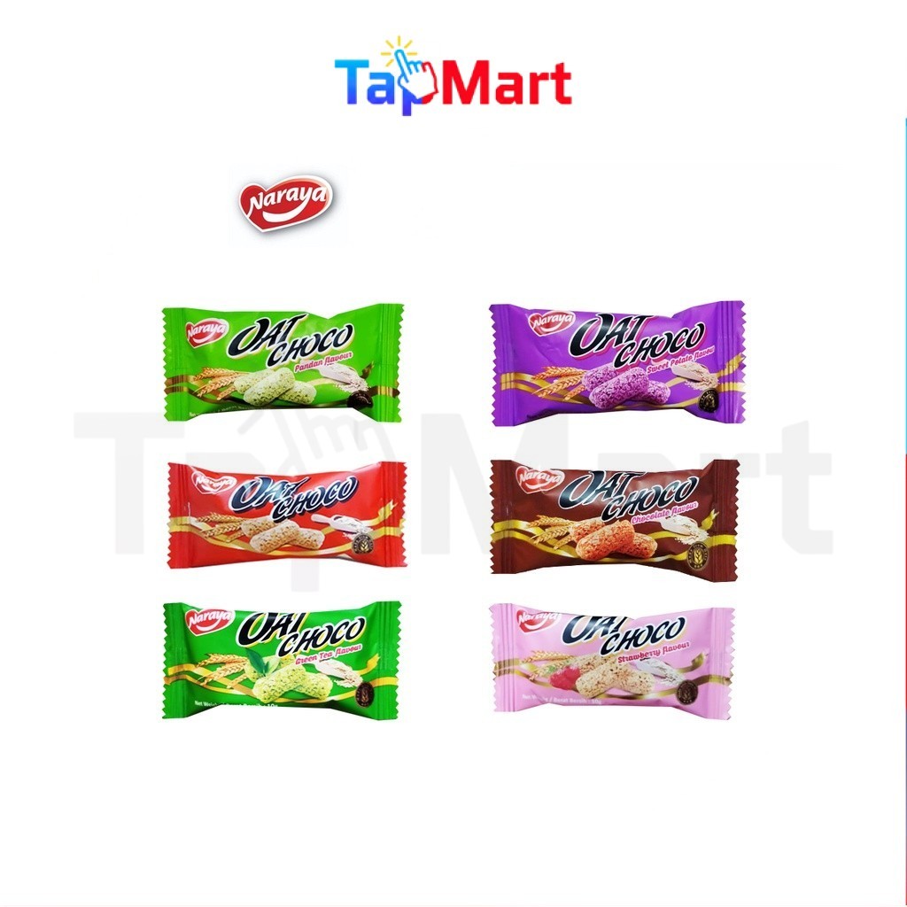 TapMart - Naraya Oat Choco 10 Gram ECER Original Pandan Strawberry Sweet Potato