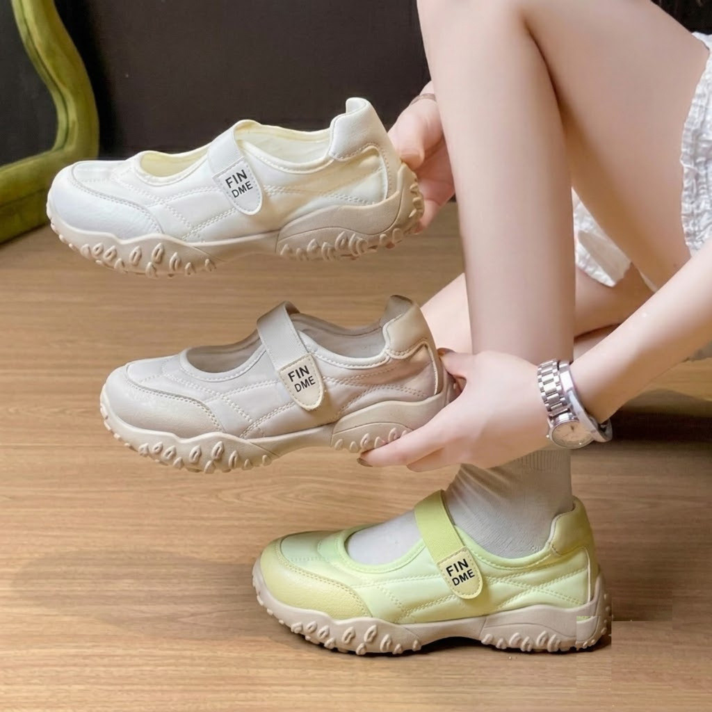 FINDME 36-41 Sepatu Kekinian Wanita Cute Elegant Simple Kasual Nyaman Kuliah Jalan Daily Bahan Pu Ko