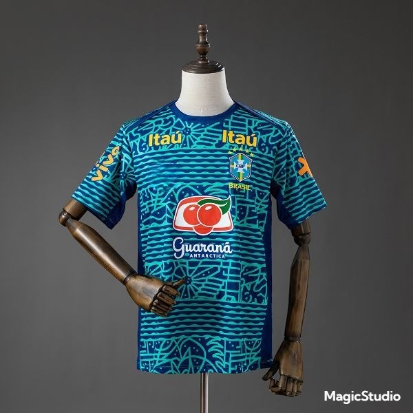 Jersey Brazil 24/25 pre-match A31 T shirt pria