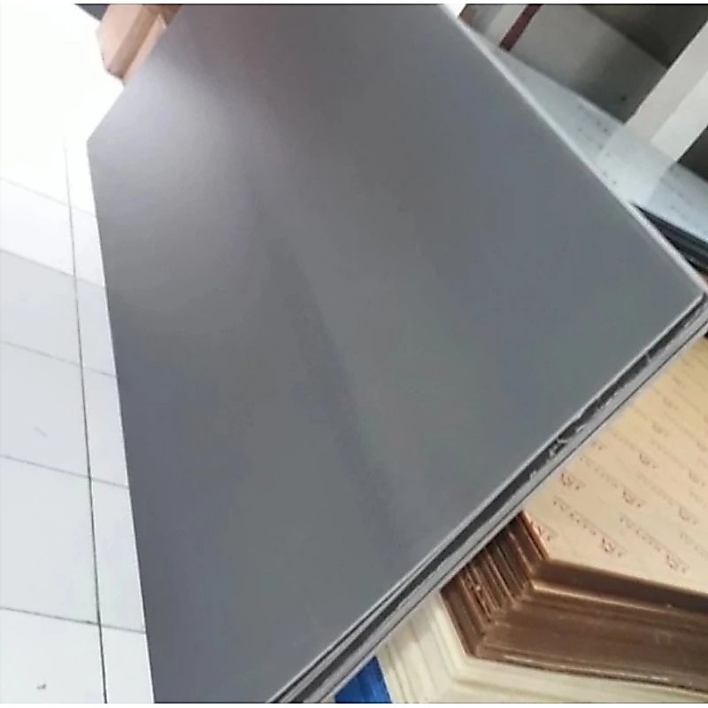 plat PVC sheet gray 3mm x 50cm x 80cm PVC sheet lembaran 3mm