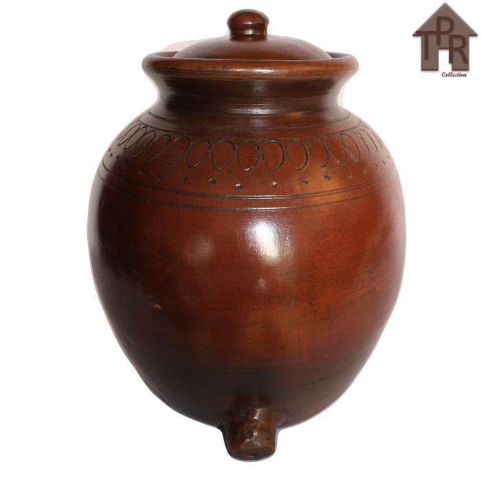 Gerabah Padasan Gentong Cuci Tangan 18 Liter Bahan Natural Pewarnaan Pure Ukuran 30cm x 35cm x 55cm 