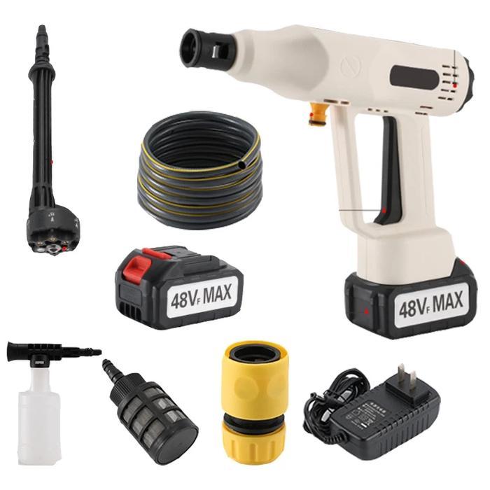 Alat Cuci Mobil Cuci Steam AC Wireless High Voltage Lithium Battery Water Gun Rechargeable