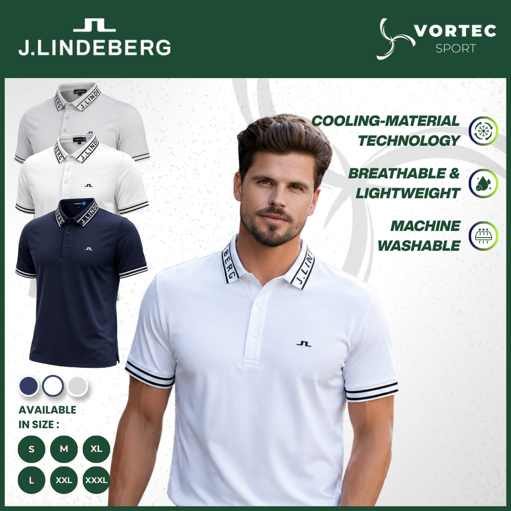 JL Austin Regular Polo Men's Golf Shirt - JL Kaos Olahraga Golf Tennis Lari Paddle - Baju Golf Tenni