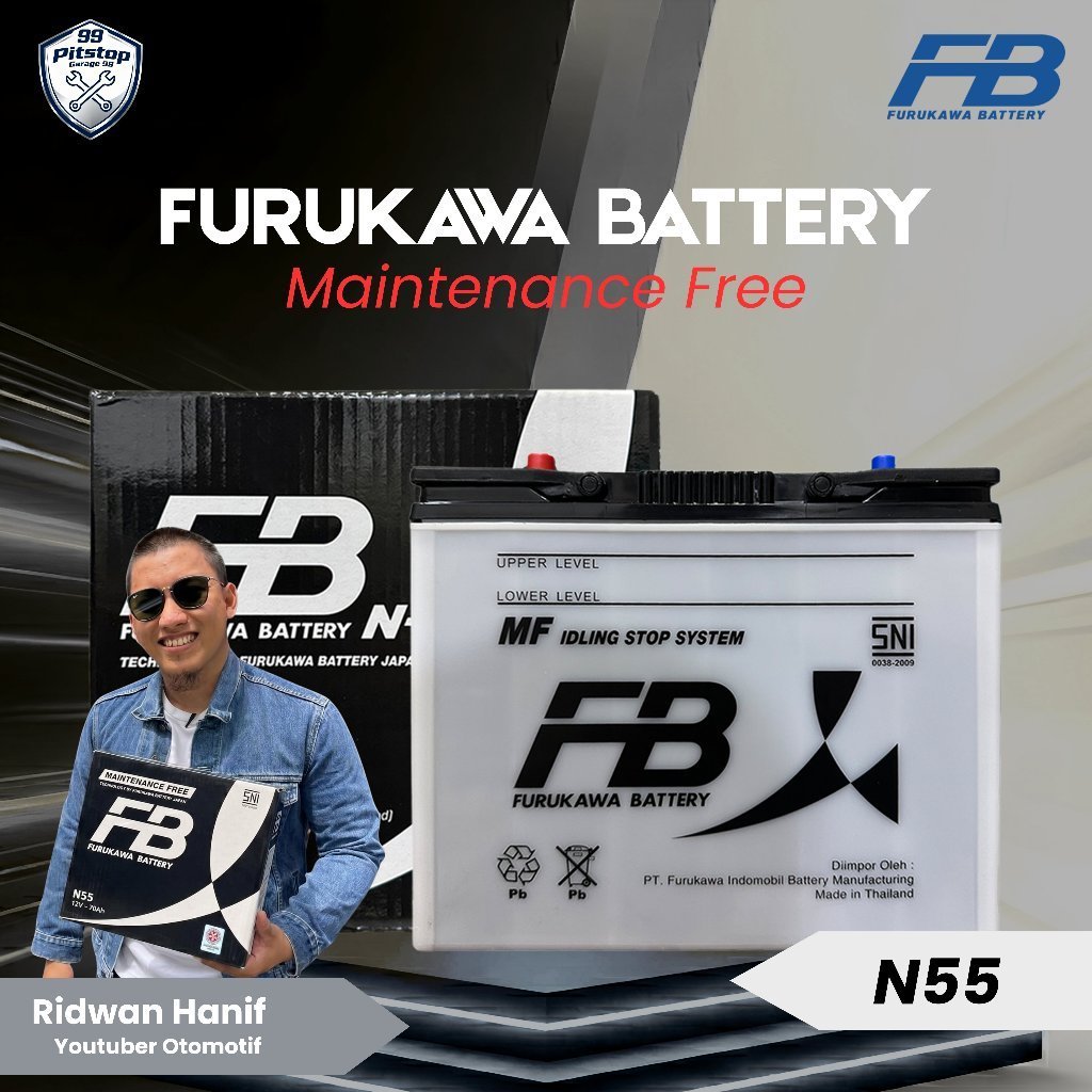 Furukawa Battery / FB Aki Mobil N55 ISS 55Ah - Aki Kering