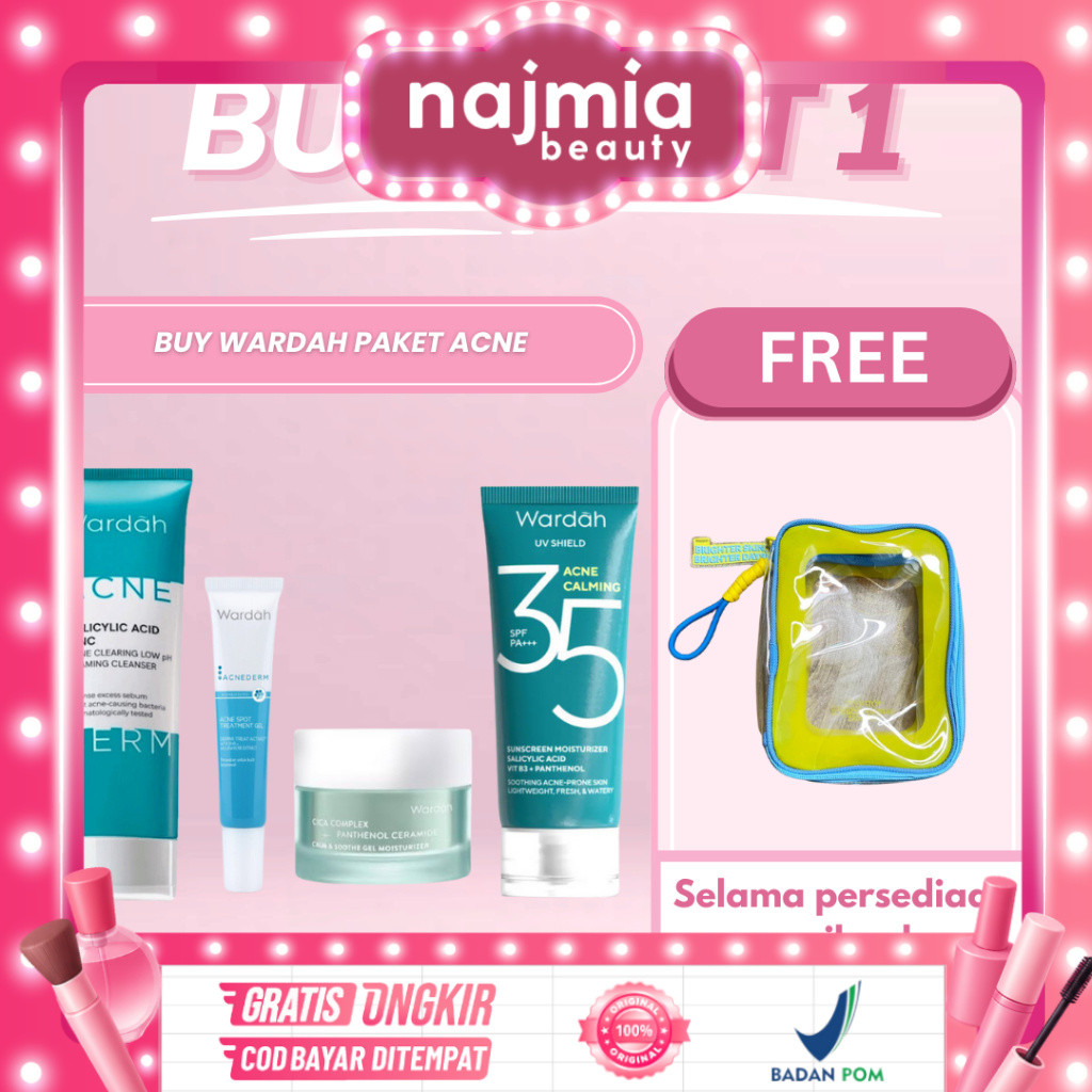 Najmia - B1G1 Paket Wardah Skincare Acne l Bundling Acne Treatment