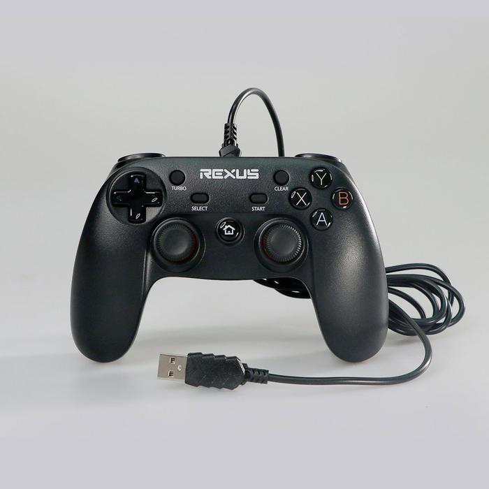 Rexus GX1 Gladius Joystick Pro Gaming Garansi Resmi Game Gamepad - Hitam, Free OTG Micro