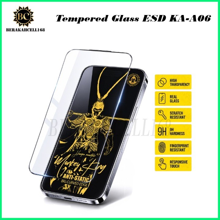 KA-A06 TEMPERED GLASS ESD STATIC MONKEY KING FOR SAMSUNG S20 FE S10 LITE NOTE 10 LITE J8 2018 J6 PLU