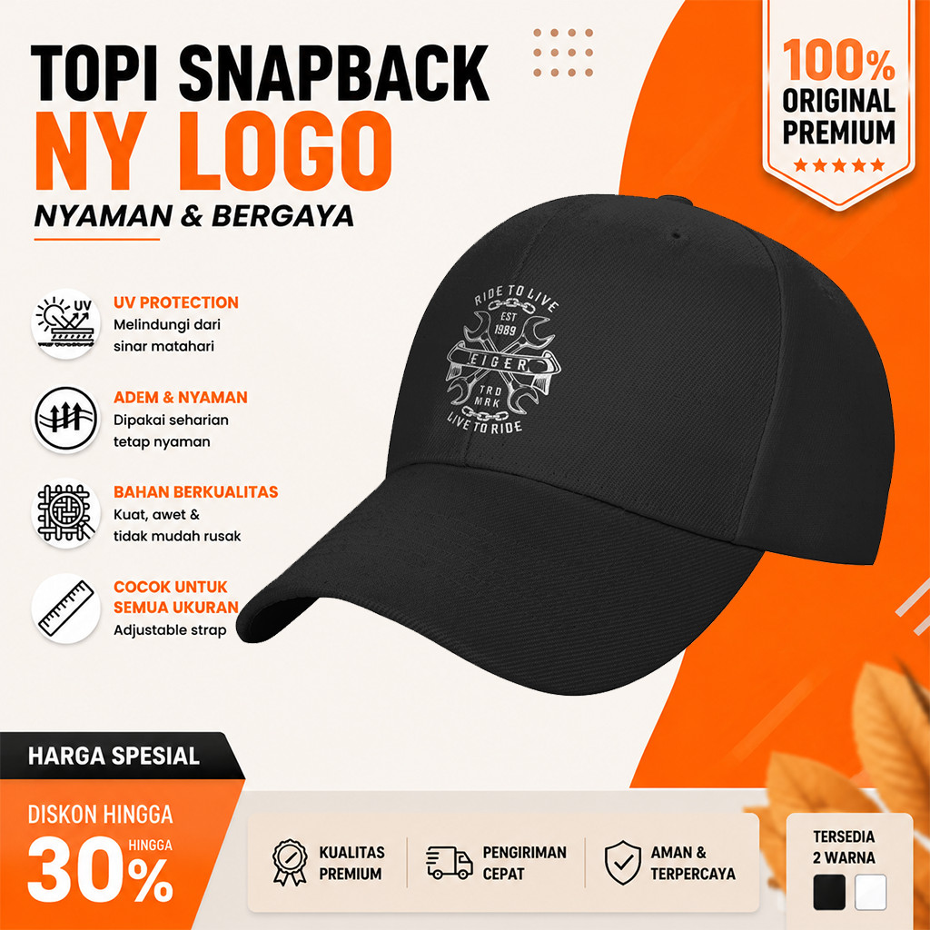 Topi Eiger Unisex Model Keren Buat OOTD Streetwear Nyaman Dipakai Sepanjang Hari