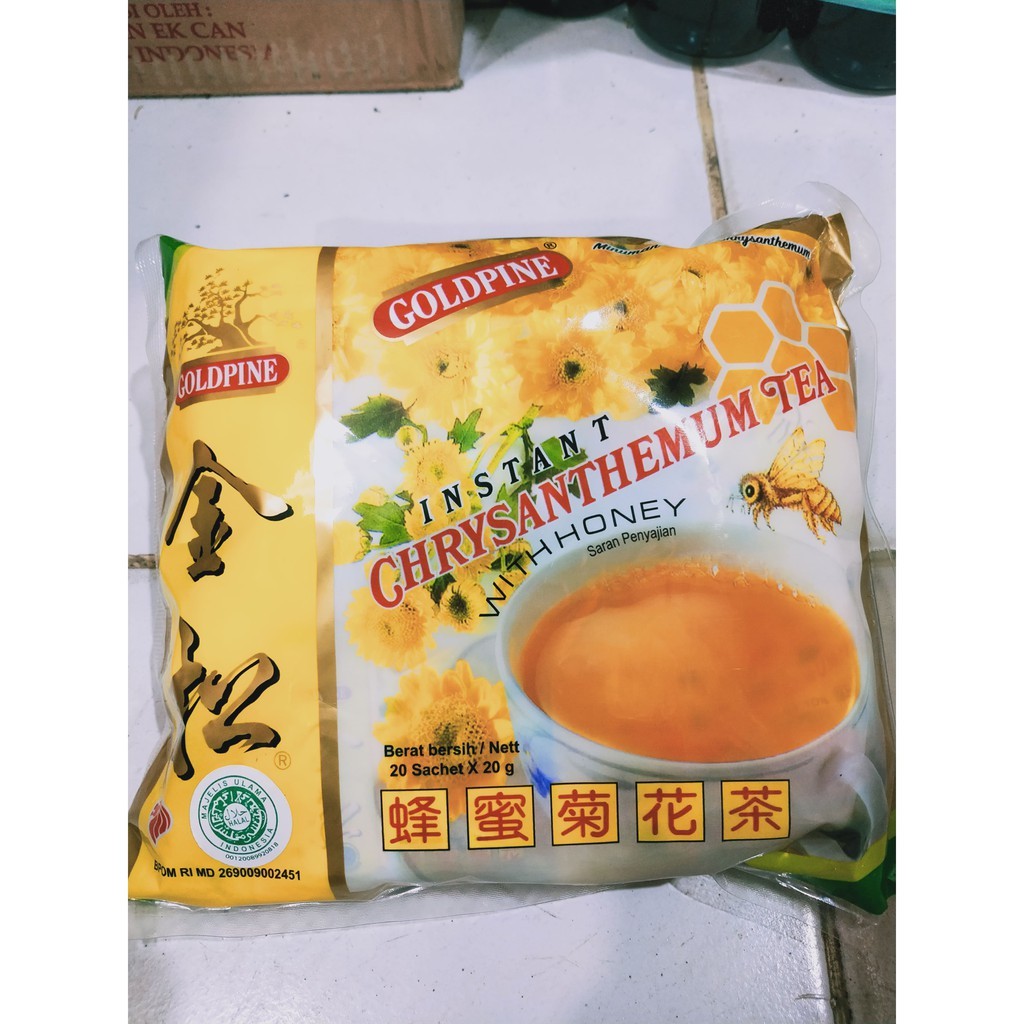 Produk Terbaru Goldpine Teh instant chrysanthemum with honey teh bunga krisan / goldphine#teh bunga 