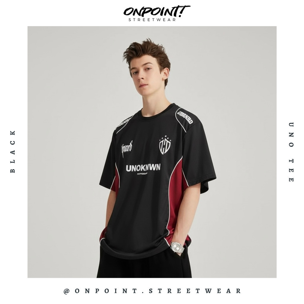 [ONS BY ONPOINT] Uno Tee - kaos unisex pria fitted tee kaos slim fit boxy tee korean style onpoint