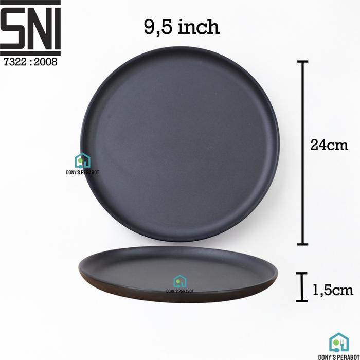 RISSHIN Promo Lusinan 6 12 Pcs Piring Melamin Bulat 100% Asli (Motif Granit) Piring Saji Tebal Pirin