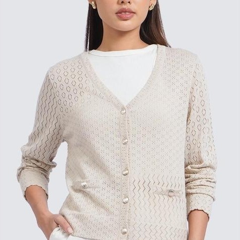 [NEW PRODUCT] ET CETERA LONG SLEEVE LOOSE CARDIGAN BEIGE