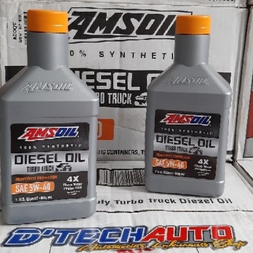 AMSOIL TURBO DIESEL TRUCK SAE 5W40 100% SYNTHETIC / AMSOIL TDT SAE 5W 40 DIESEL OIL / OLI MOBIL DIES