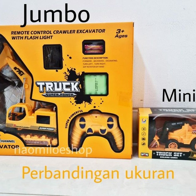 Stok Baru Jumbo RC excavator mainan Mobil remote control excavator truck konstruksi beco Remot