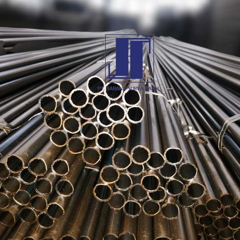 NEW!!! pipa bulat besi pipa bulat staalbuis pipa besi 3/4 inch OD 19mm panjang 6 meter