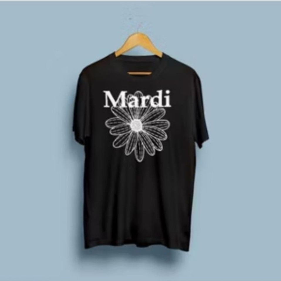 Kaos Distro Pria Wanita MARDI FLOWER MERCREDI FLOWER MARDI