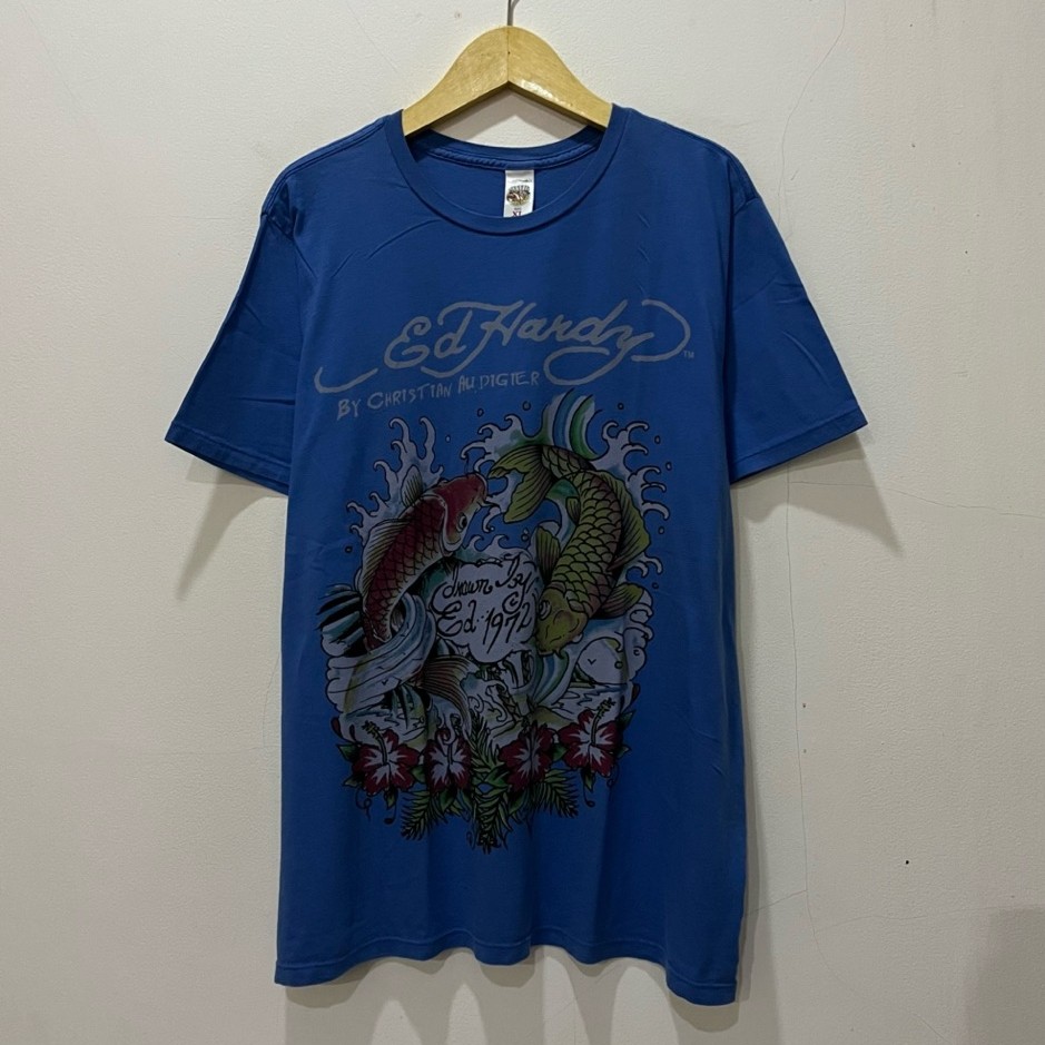 Tshirt ED HARDY By Christian Audigier Koi Fish Graphic