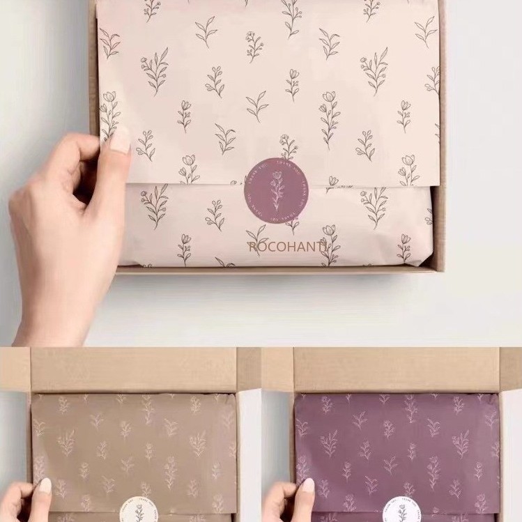100pcs Custom Printed Logo Gift Wrapping Paper Clothing Tissue Paper