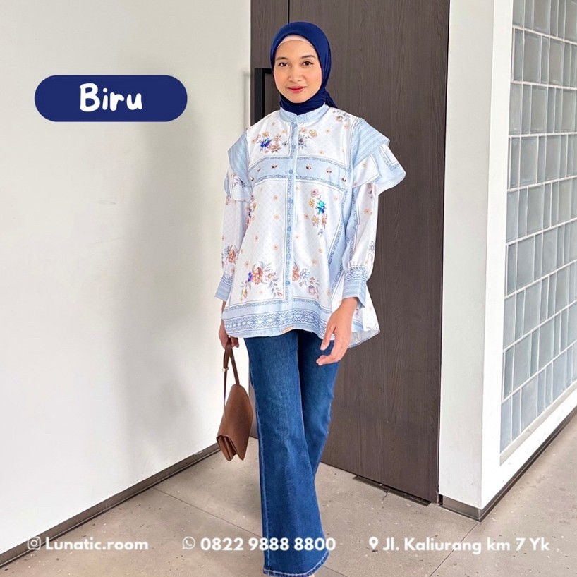 blouse satin bangkok | blouse satin premium | blouse bunga | blouse payet | blouse wanita | atasan w